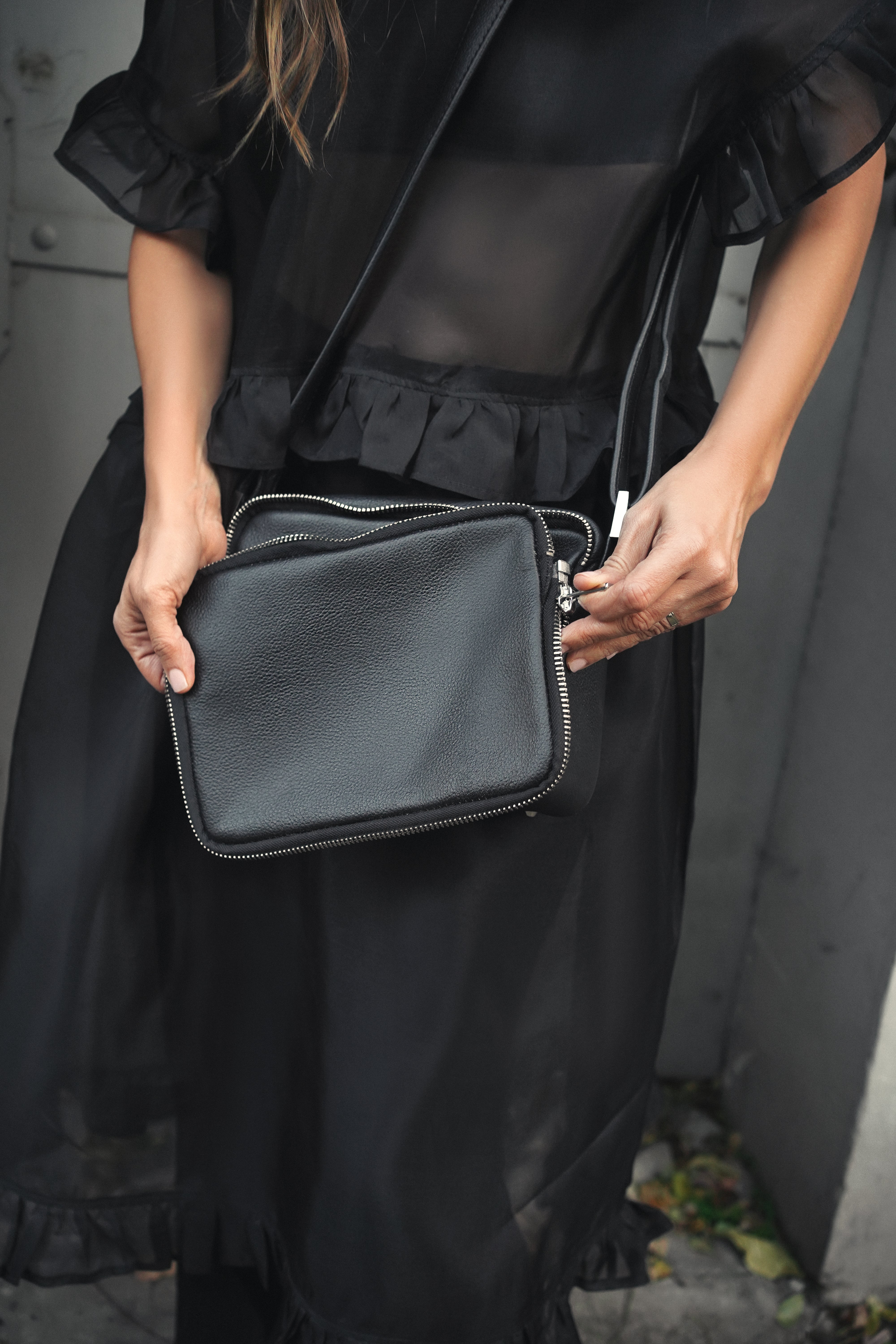 Moon Bag with Detachable Pockets