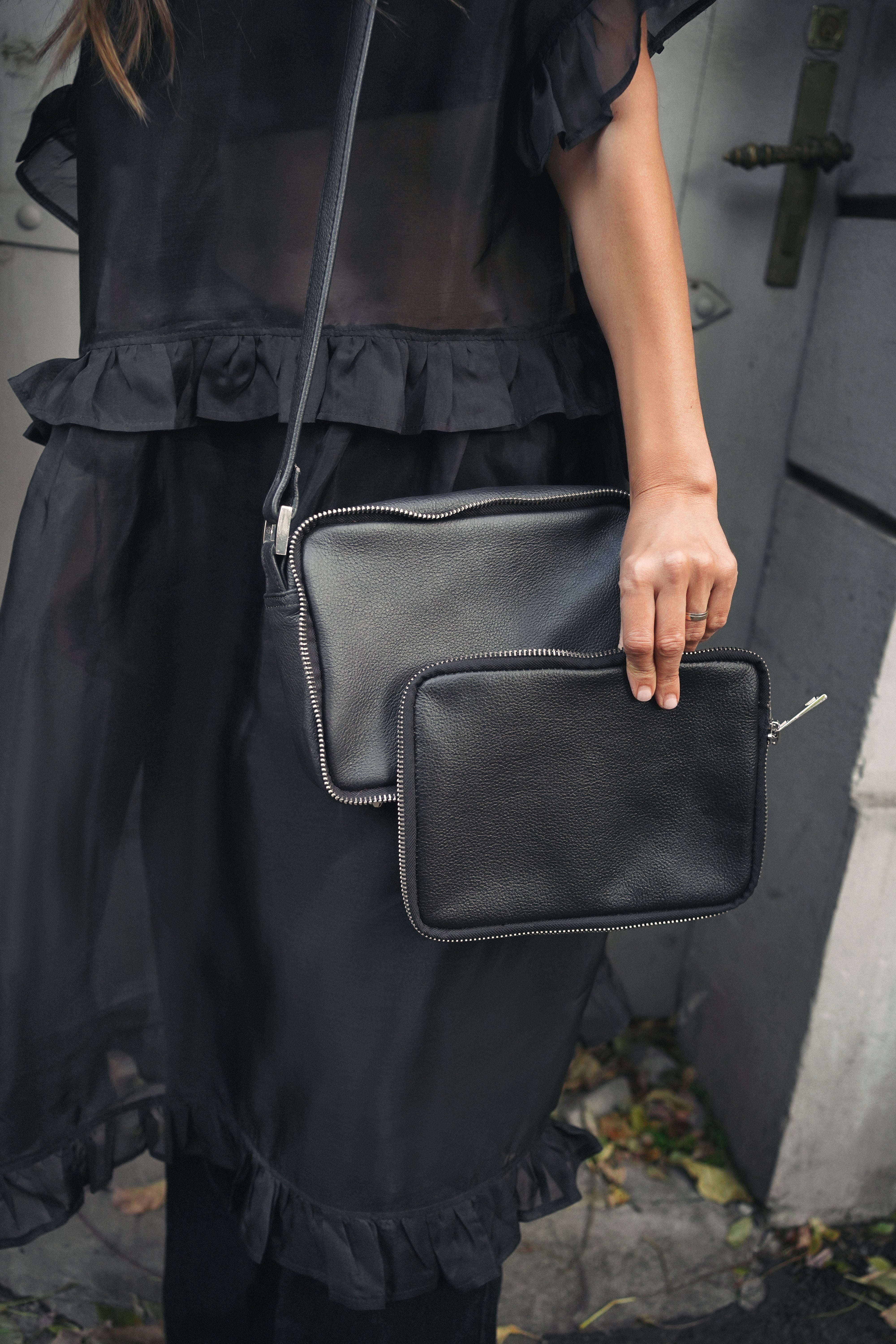 Moon Bag with Detachable Pockets