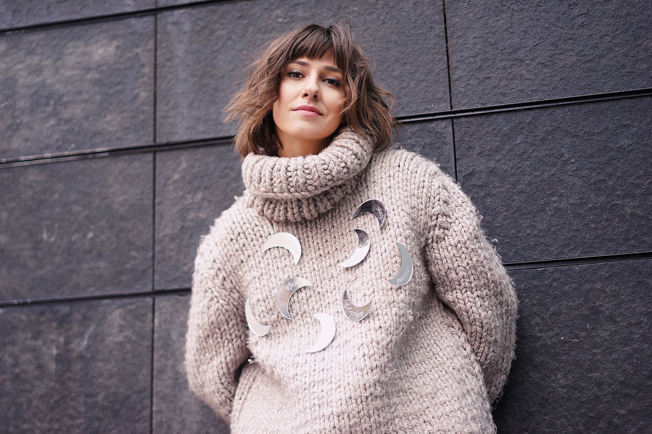 Personalized Moon Brooch