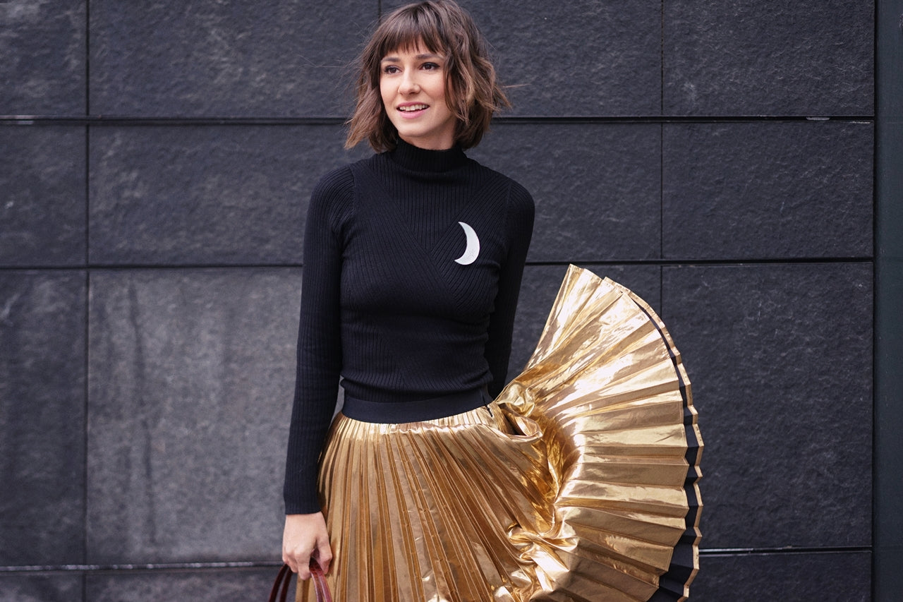 Personalized Moon Brooch