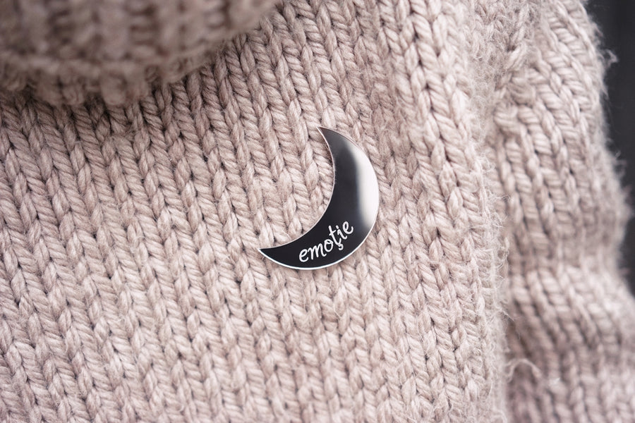 Personalized Moon Brooch